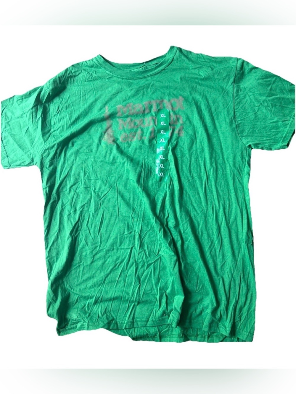 Marmot Mens Organic Cotton Logo Tee T-shirt Green XL